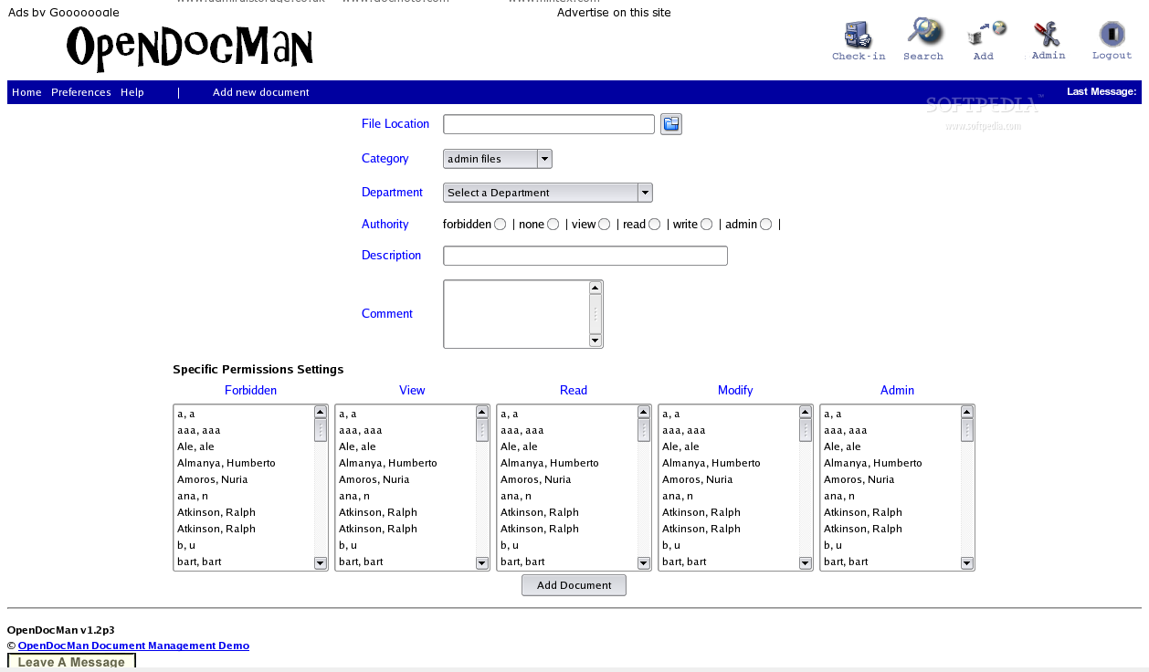 OpenDocMan screenshot - 10 beste gratis software voor documentbeheer beoordeeld in 2026