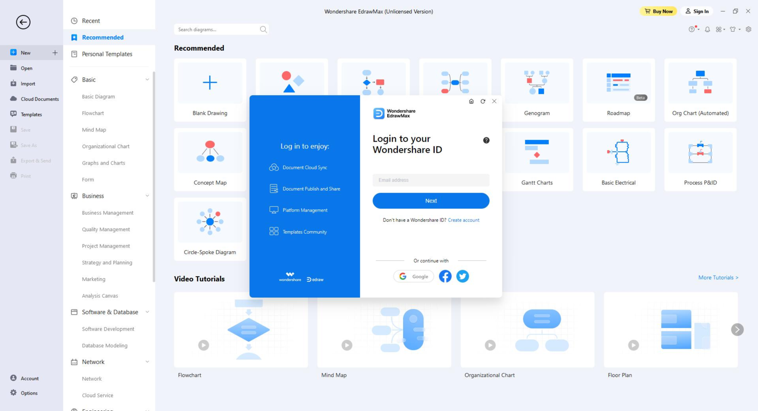 EdrawMax screenshot - 10 beste AI-stroomdiagramgeneratoren beoordeeld in 2026