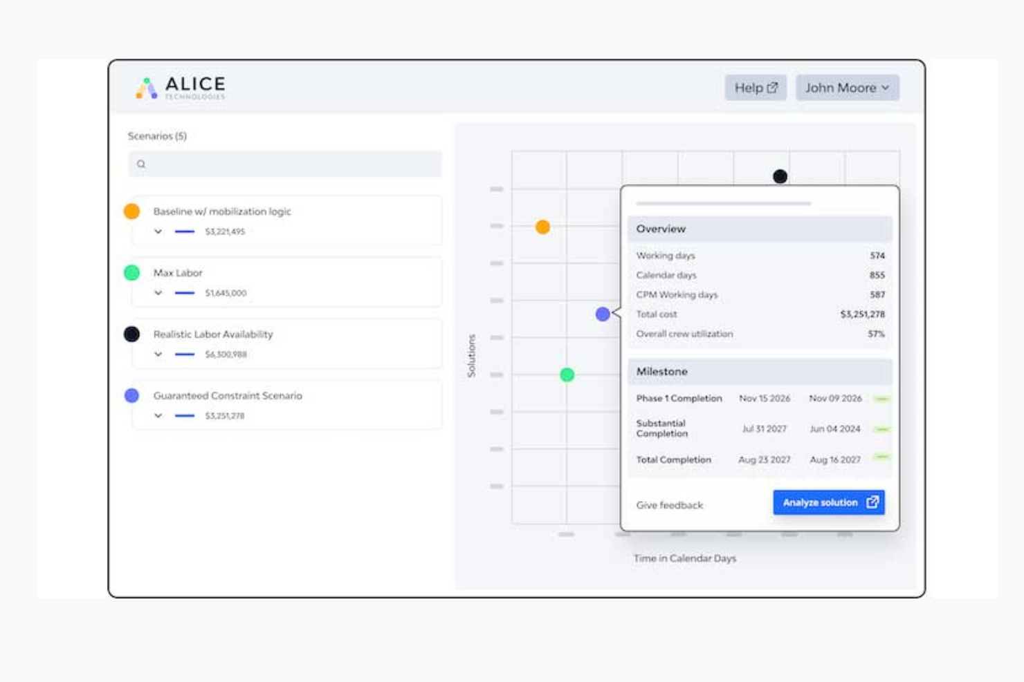 ALICE screenshot - 10 beste AI-tools voor bouwprojectmanagement 2026