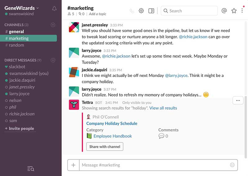 Tettra screenshot - 10 beste alternatieven voor Confluence voor kennisbeheer in 2026