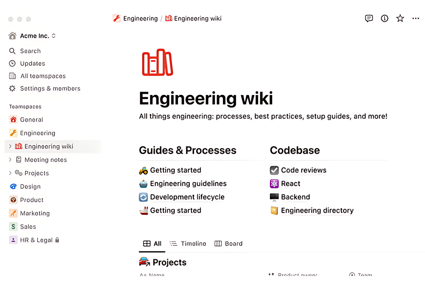 Notion screenshot - 10 Beste alternatieve tools voor Nifty voor projectteams in 2026