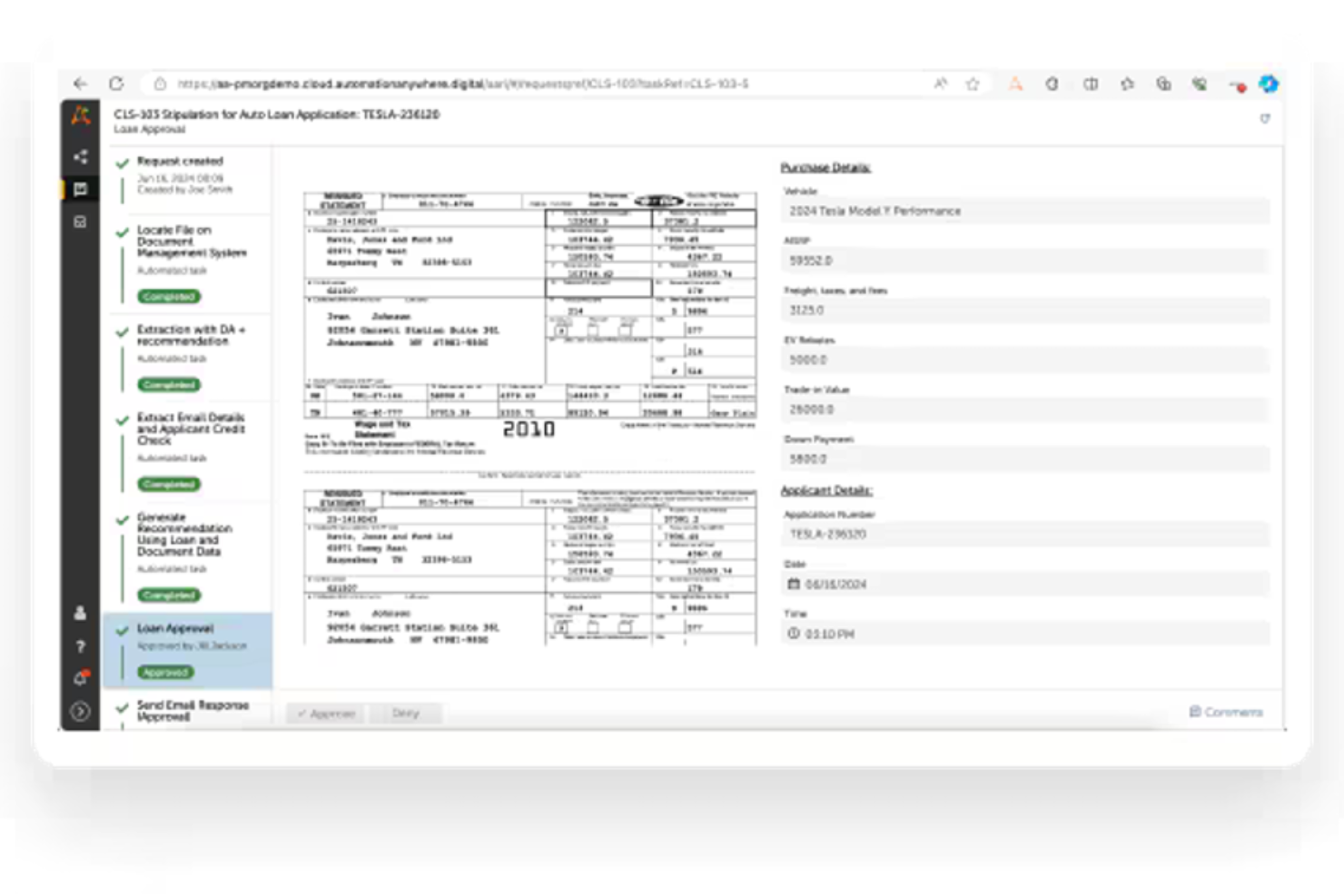 Automation Anywhere screenshot - 10 beste intelligente AI-documentverwerkingssoftware van 2026