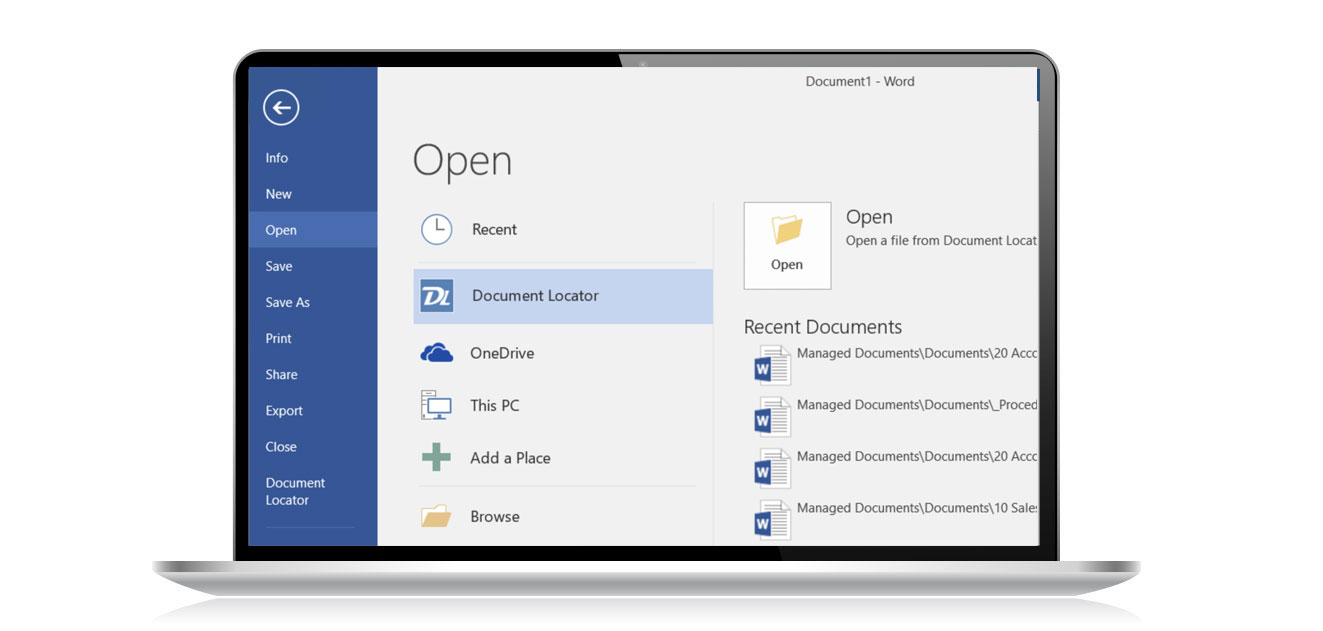 Document Locator screenshot - 10 beste software voor documentversiebeheer beoordeeld in 2026