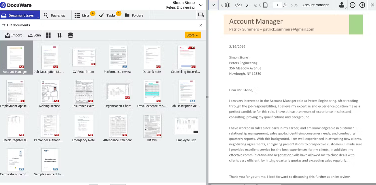 DocuWare screenshot - 10 beste cloud-documentbeheersystemen beoordeeld in 2026