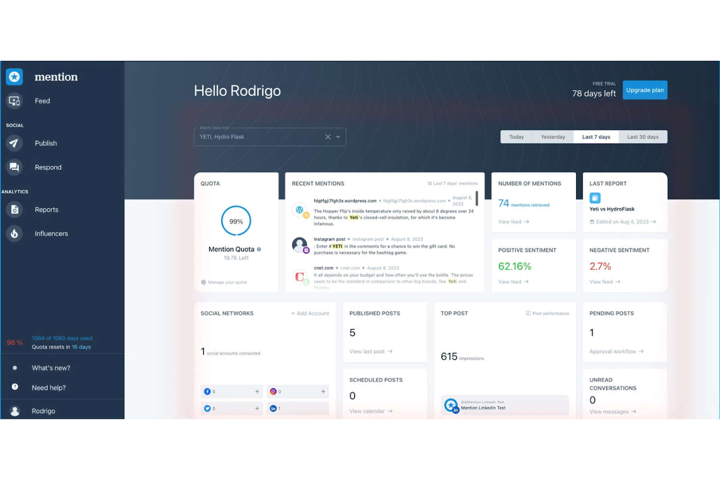 Mention screenshot - 10 beste software voor reputatiebeheer voor bureaus 2026