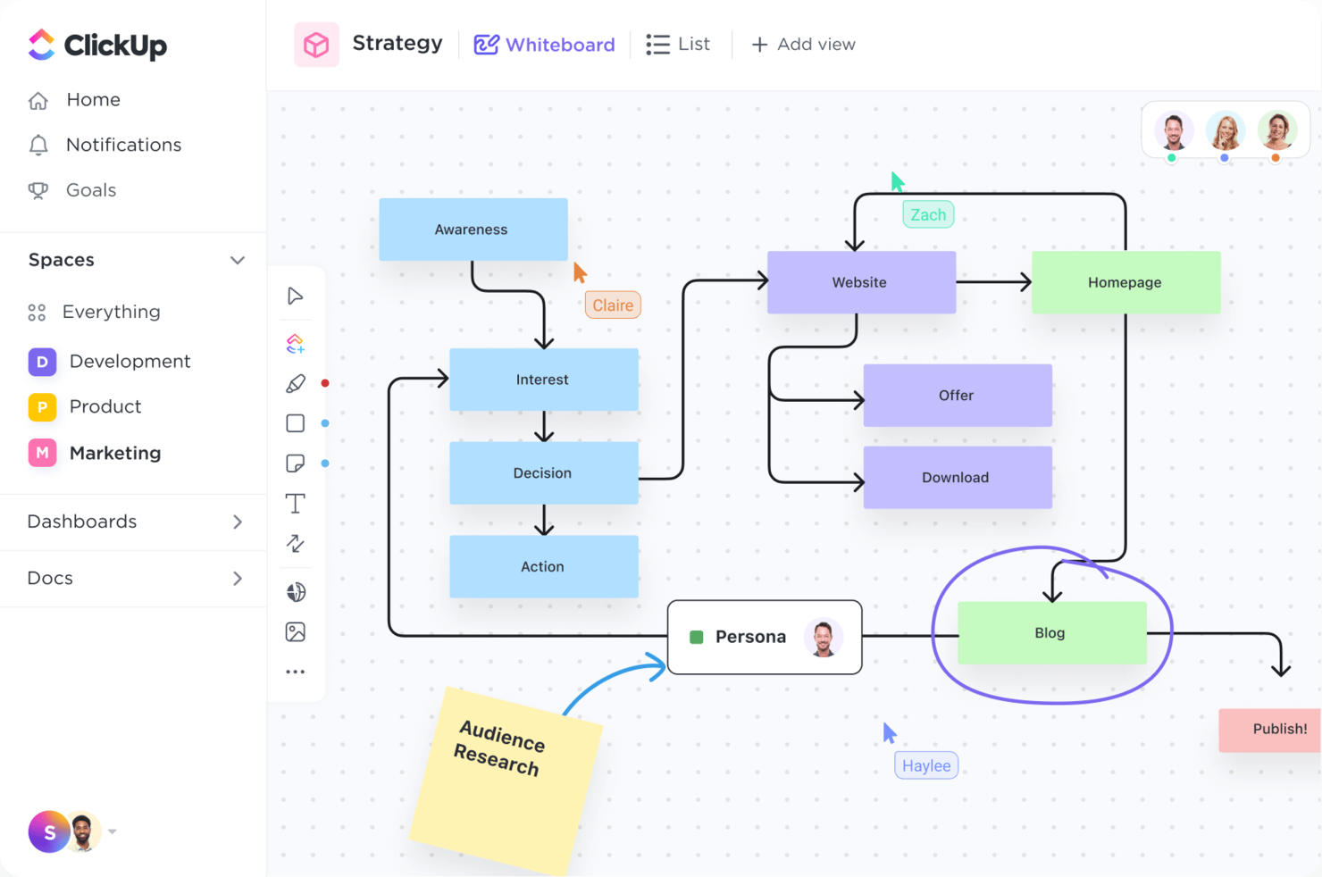 ClickUp screenshot - 10 Beste tools voor visuele samenwerking beoordeeld in 2026