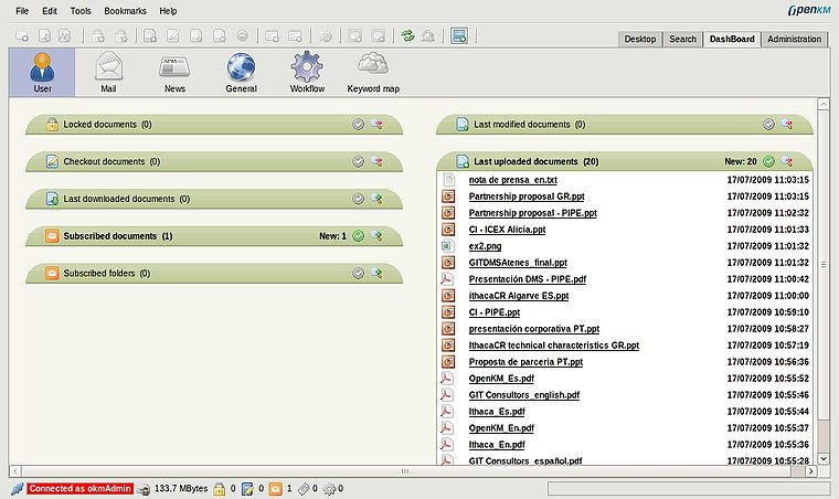 OpenKM screenshot - 10 beste software voor documentversiebeheer beoordeeld in 2026