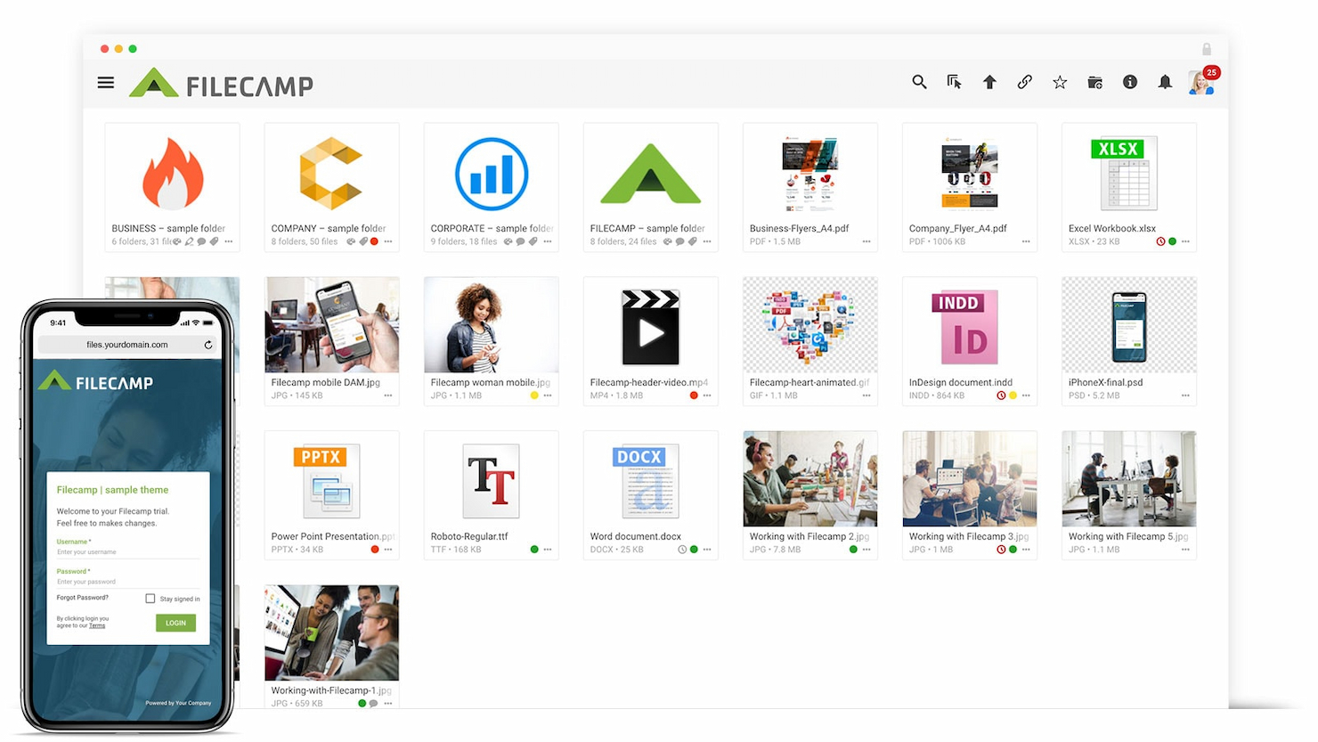 Filecamp screenshot - 10 Beste software voor digitaal assetbeheer voor marketing 2026