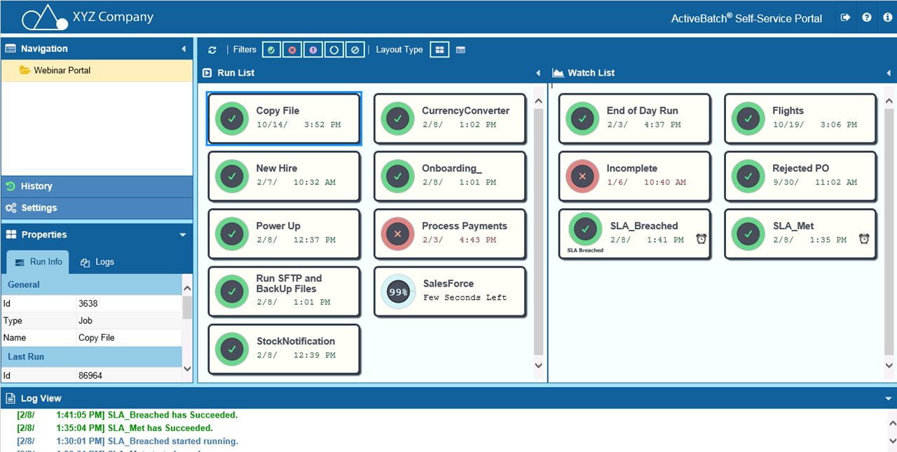 ActiveBatch screenshot - De 10 beste software voor procesautomatisering beoordeeld in 2026
