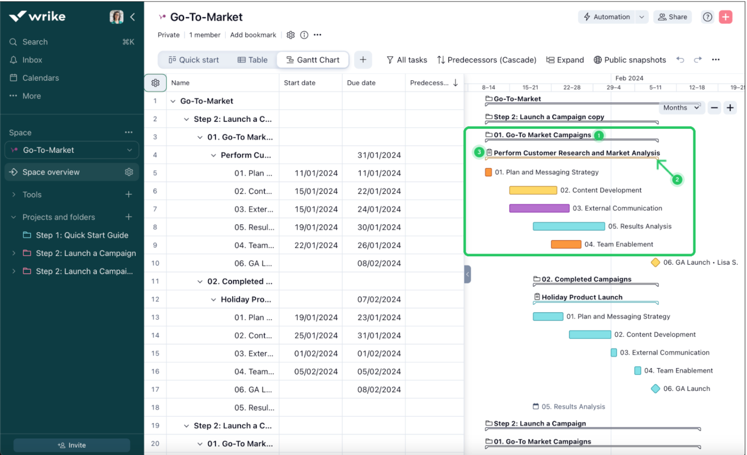 Wrike screenshot - 10 beste Gantt-diagramsoftware voor Mac beoordeeld in 2026