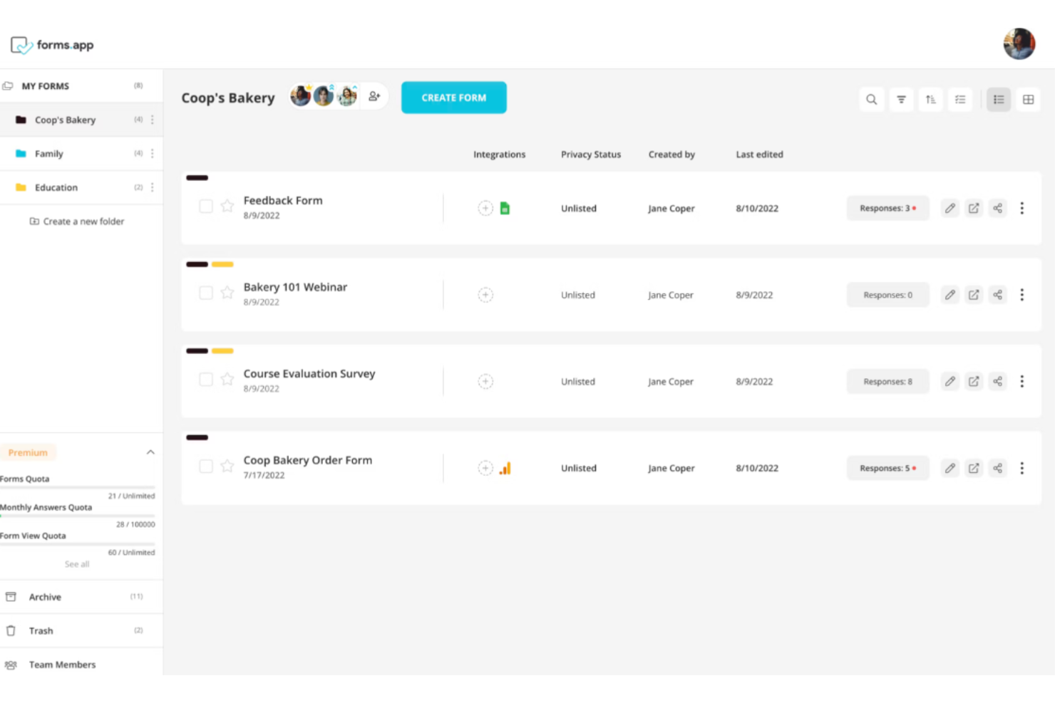 forms.app screenshot - 10 beste Jotform-alternatieven beoordeeld in 2026