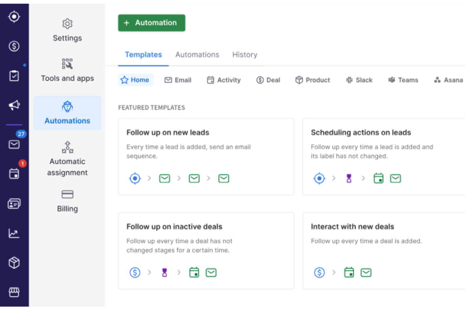 Pipedrive CRM screenshot - 10 beste gratis software om klanten bij te houden in 2026
