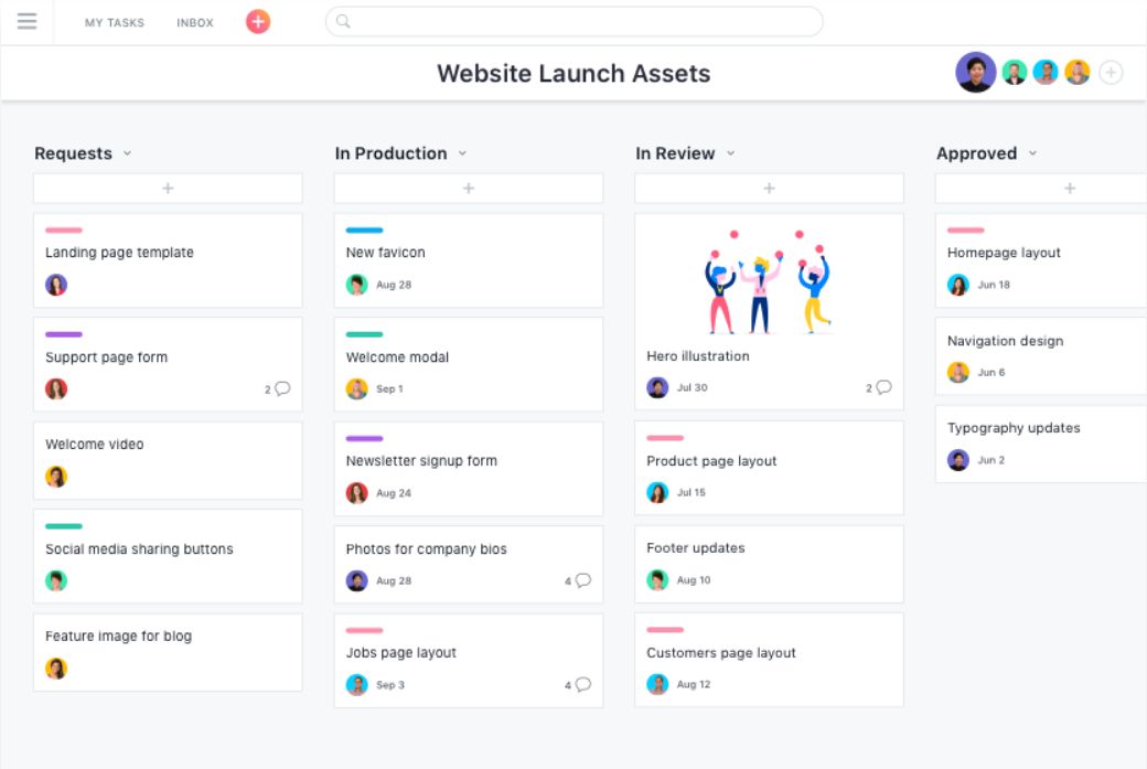 Asana screenshot - 10 beste communicatietools voor teams beoordeeld in 2026