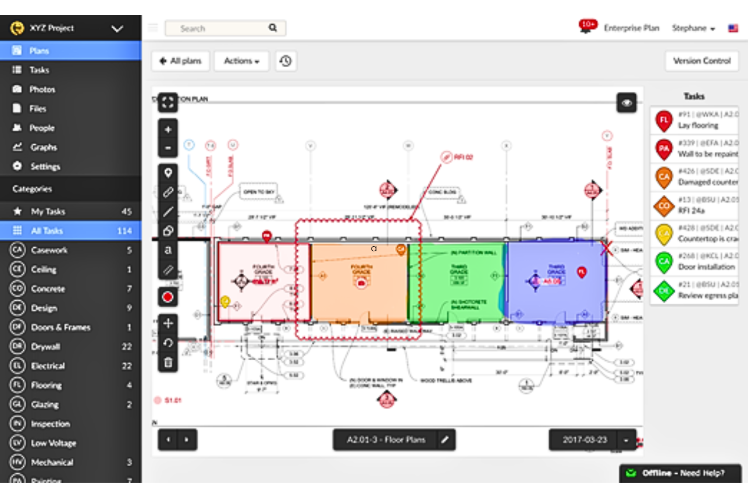 Fieldwire screenshot - 10 beste projectmanagementsoftware voor onderaannemers voor 2026