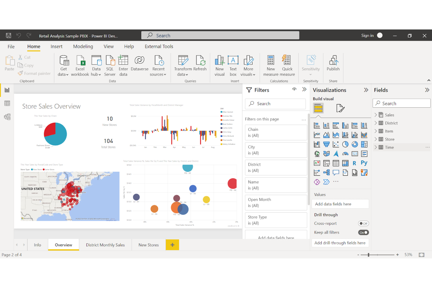 Microsoft Power BI screenshot - 10 beste rapportbouwers met slepen en neerzetten van 2026
