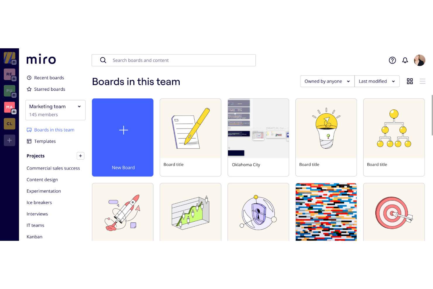 Miro screenshot - 10 beste tools voor ontwerpsamenwerking van 2026