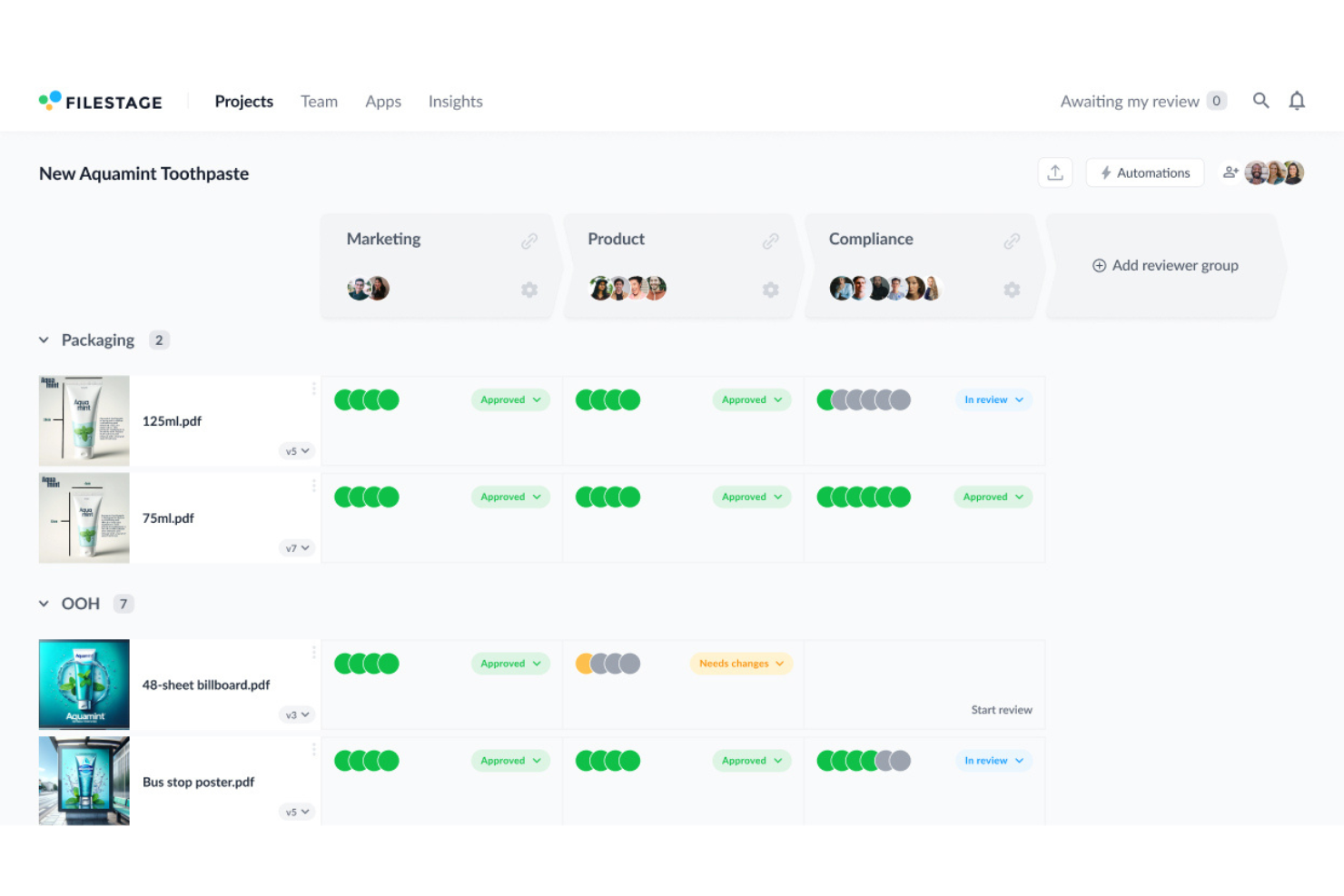 Filestage screenshot - 10 beste tools voor videosamenwerking beoordeeld in 2026