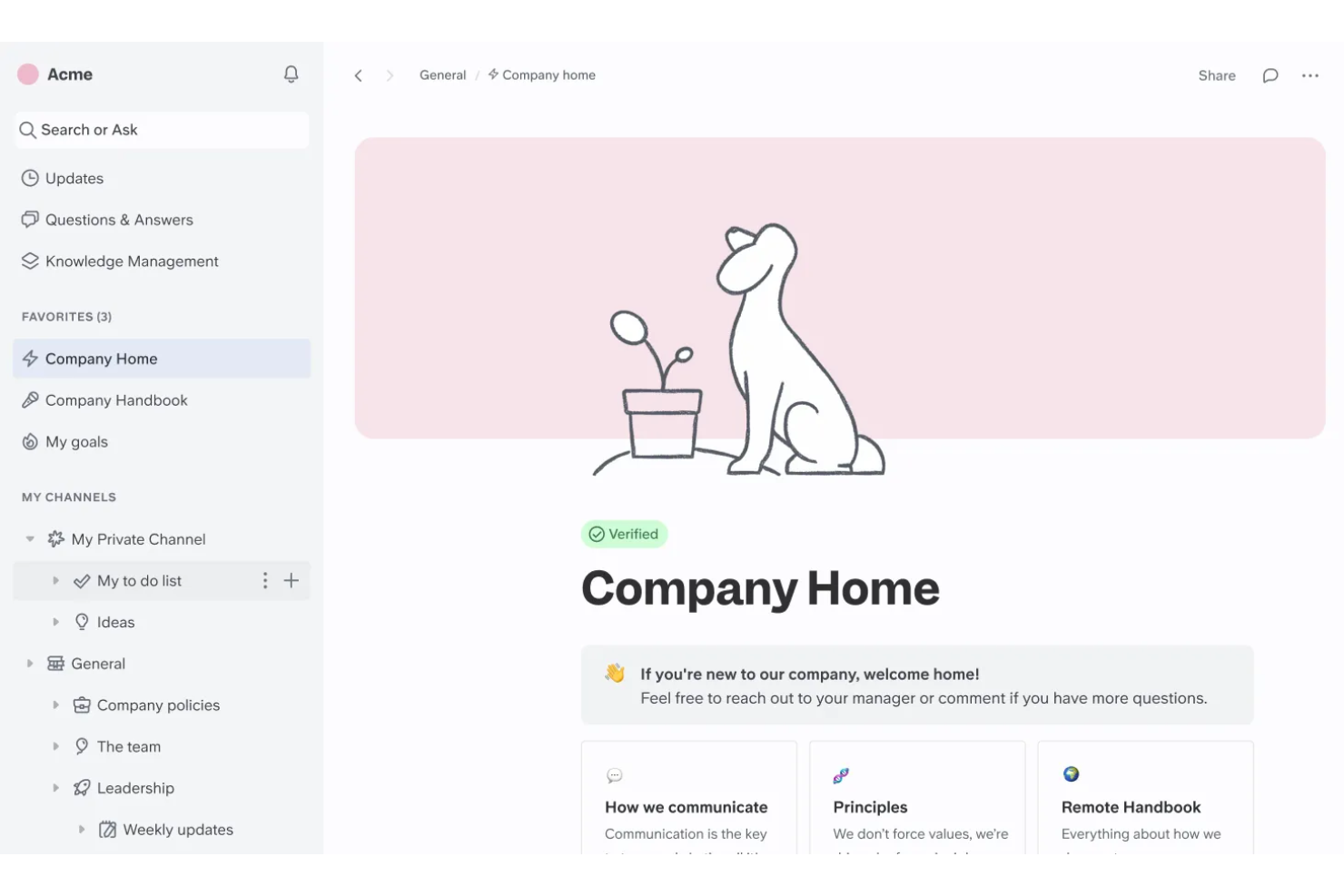 Slite screenshot - 10 beste tools voor documentsamenwerking beoordeeld in 2026