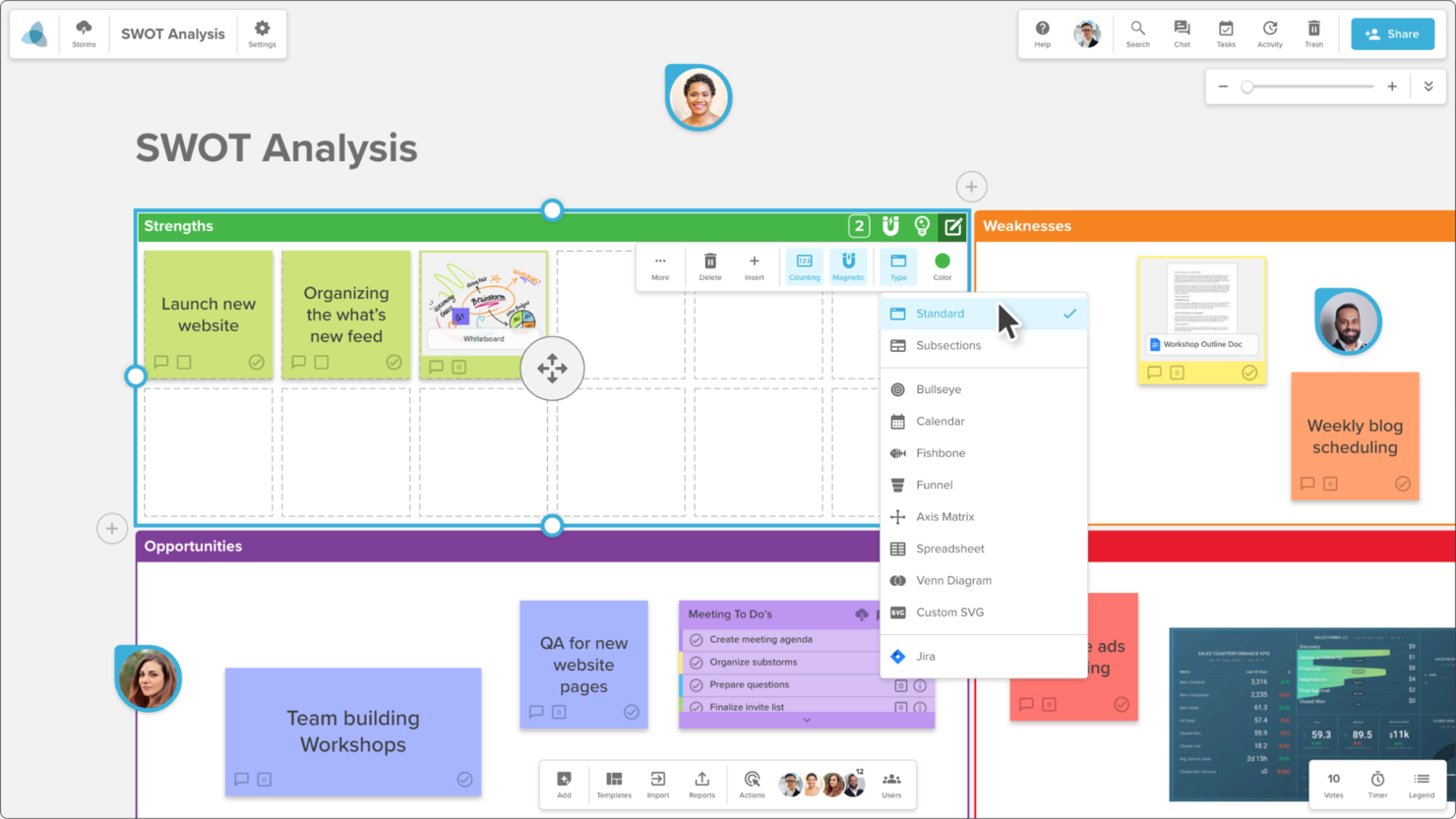 Stormboard screenshot - 10 beste tools voor agile samenwerking beoordeeld voor 2026