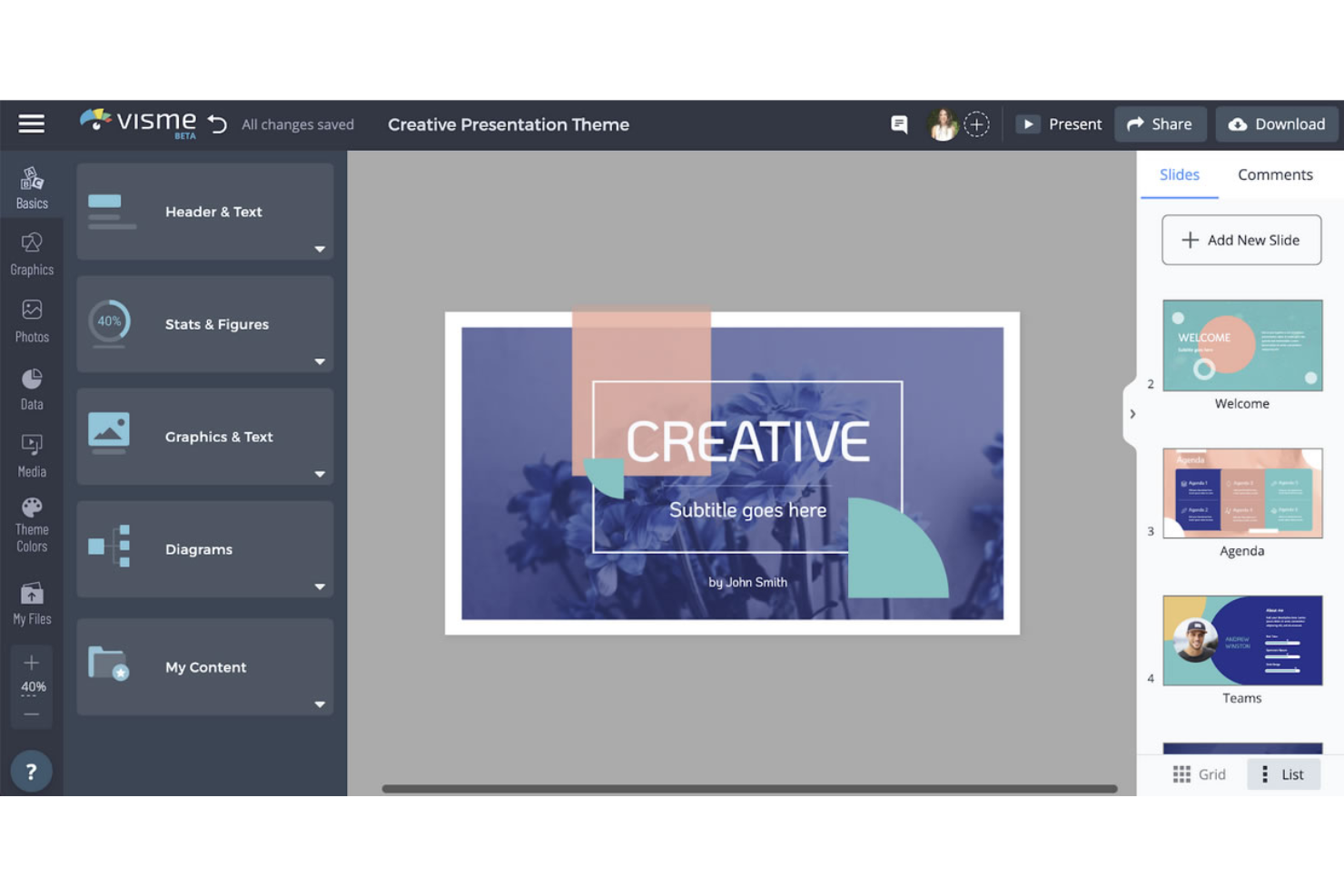 Visme screenshot - 10 beste tools voor ontwerpsamenwerking van 2026