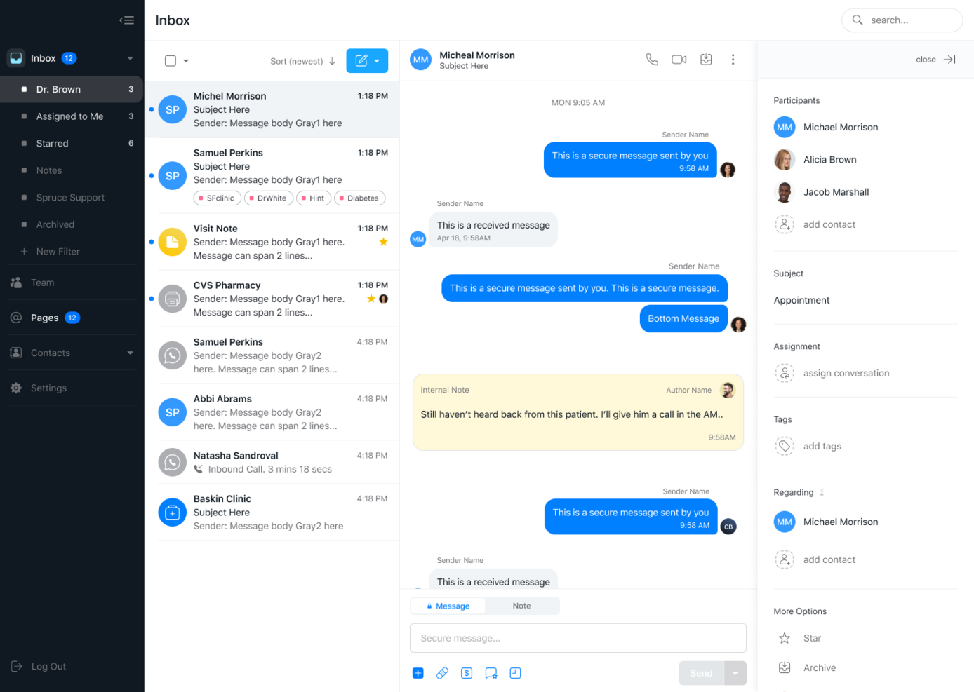 Spruce Health screenshot - 10 beste HIPAA-conforme samenwerkingstools beoordeeld in 2026