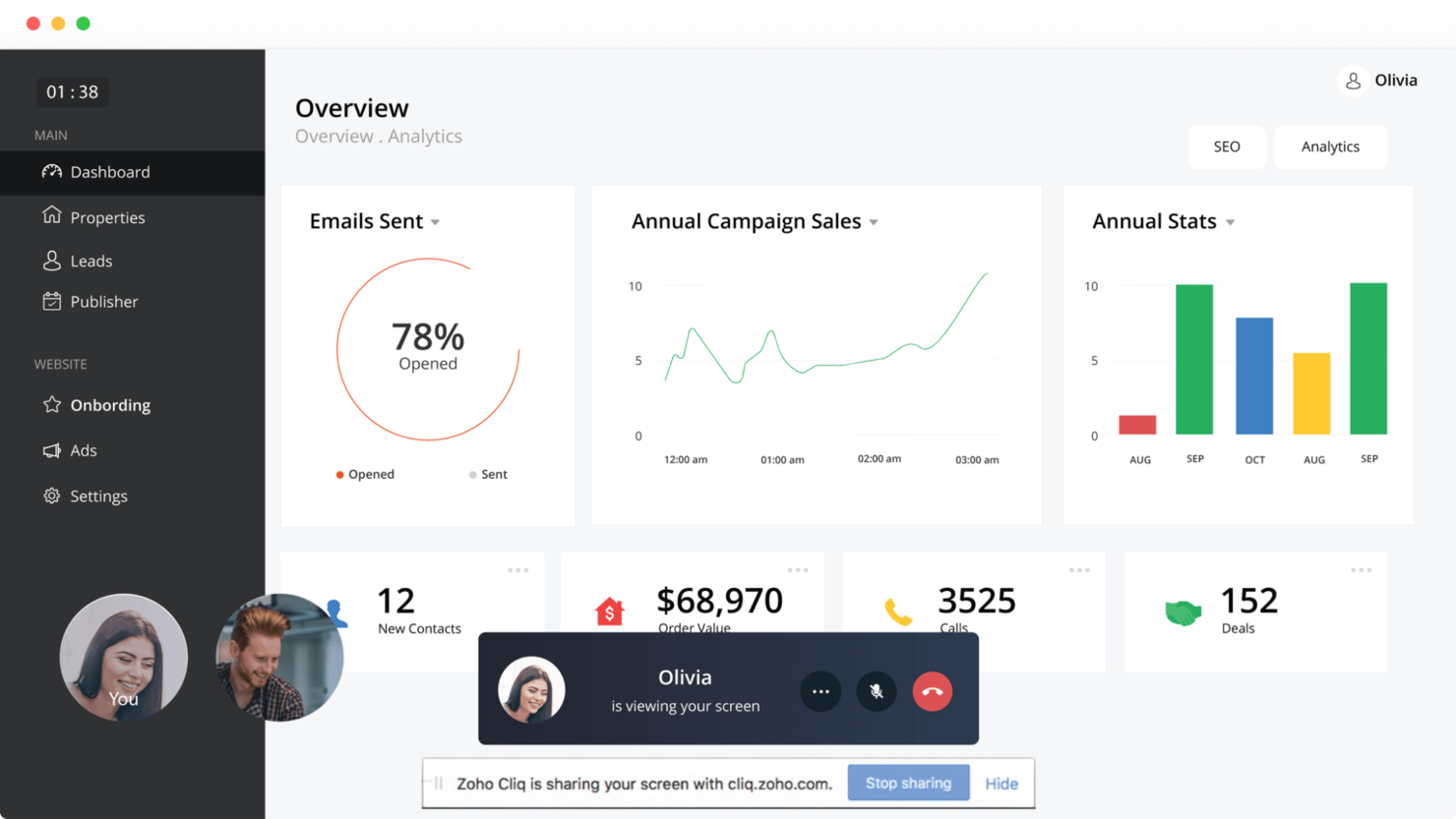 Zoho Cliq screenshot - 10 beste HIPAA-conforme samenwerkingstools beoordeeld in 2026