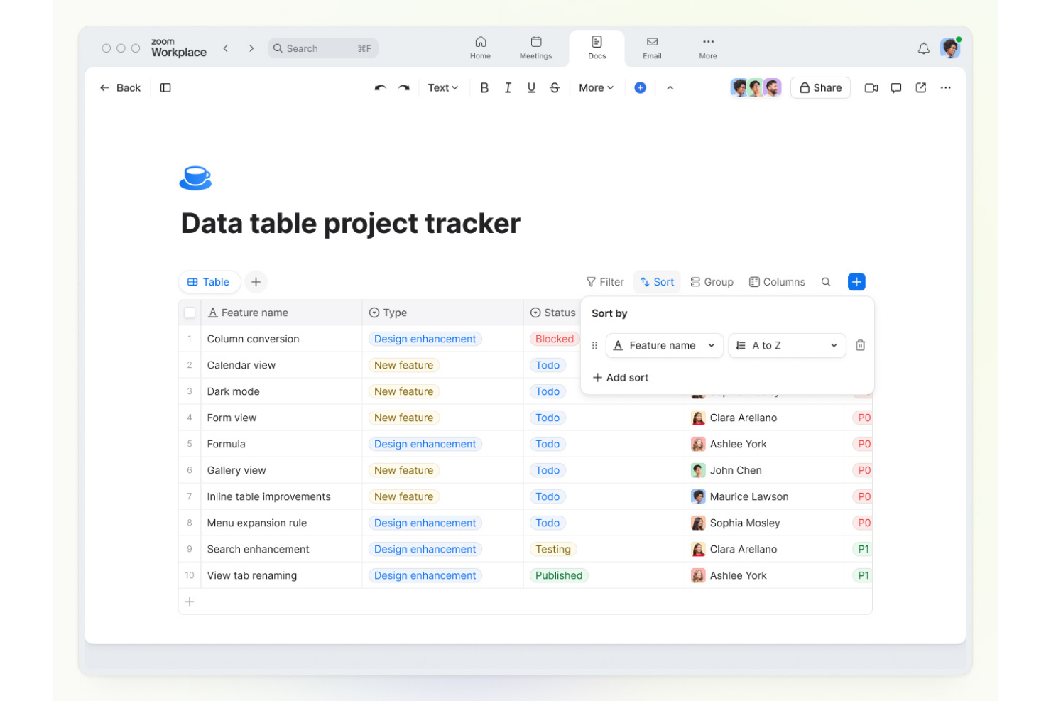 Zoom screenshot - 10 beste gratis samenwerkingstools beoordeeld voor 2026