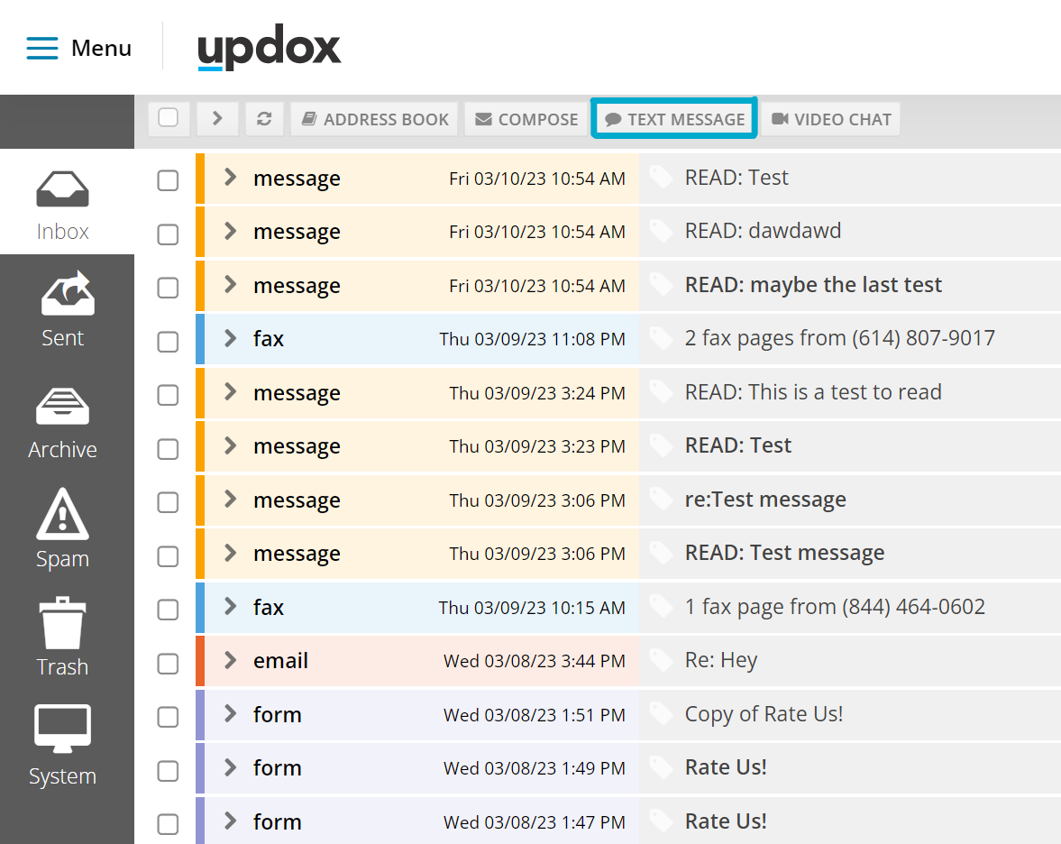 Updox screenshot - 10 beste HIPAA-conforme samenwerkingstools beoordeeld in 2026