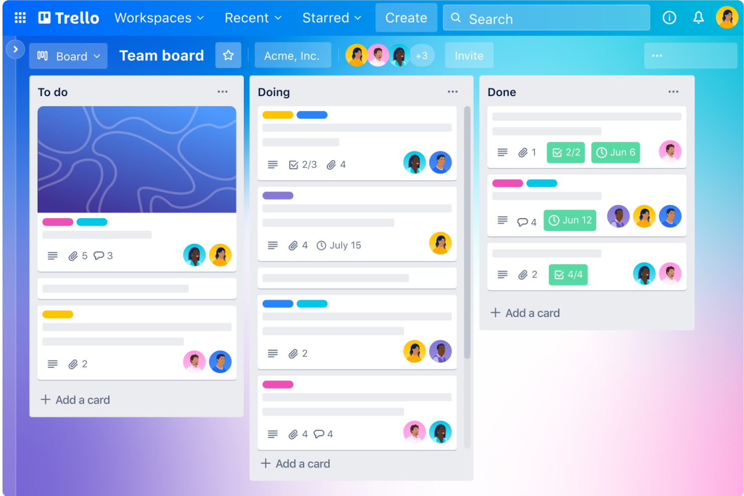 Trello screenshot - 10 Beste software voor projectmanagement van public relations 2026