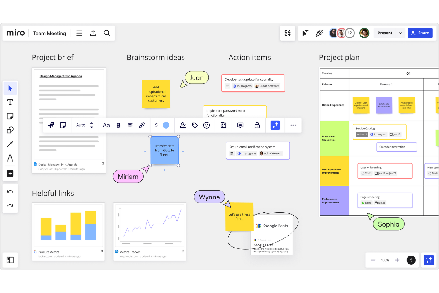 Miro screenshot - 10 beste samenwerkingstools voor teams op afstand in 2026