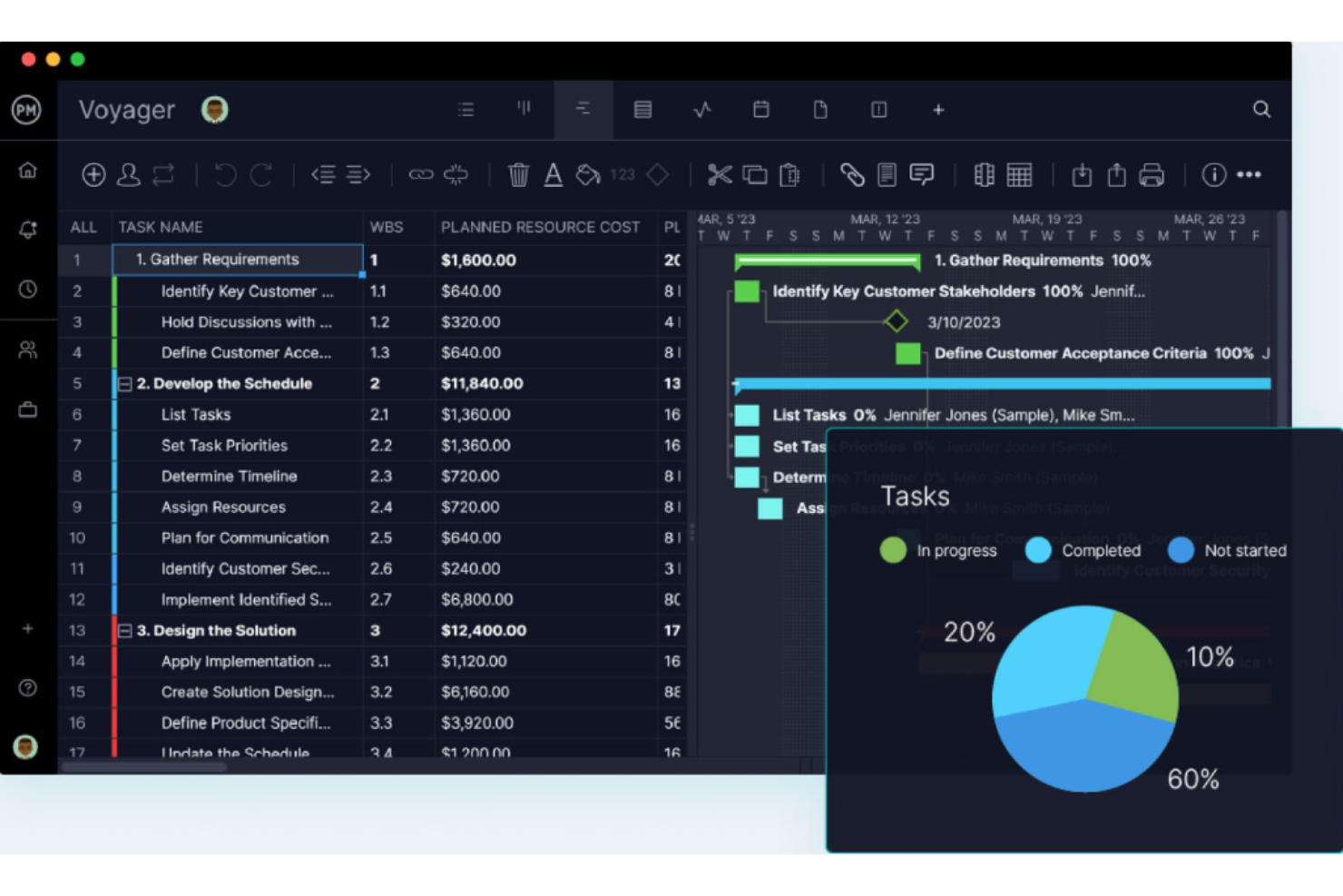 ProjectManager screenshot - 10 beste tools voor projectsamenwerking beoordeeld in 2026
