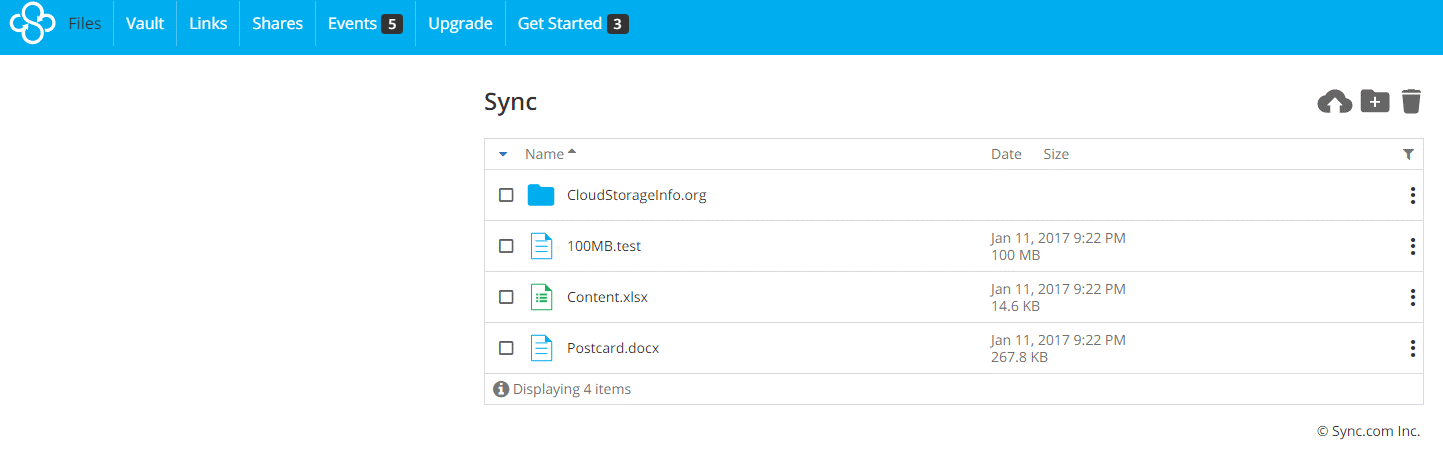 Sync screenshot - 10 beste tools voor cloud-samenwerking beoordeeld voor 2026