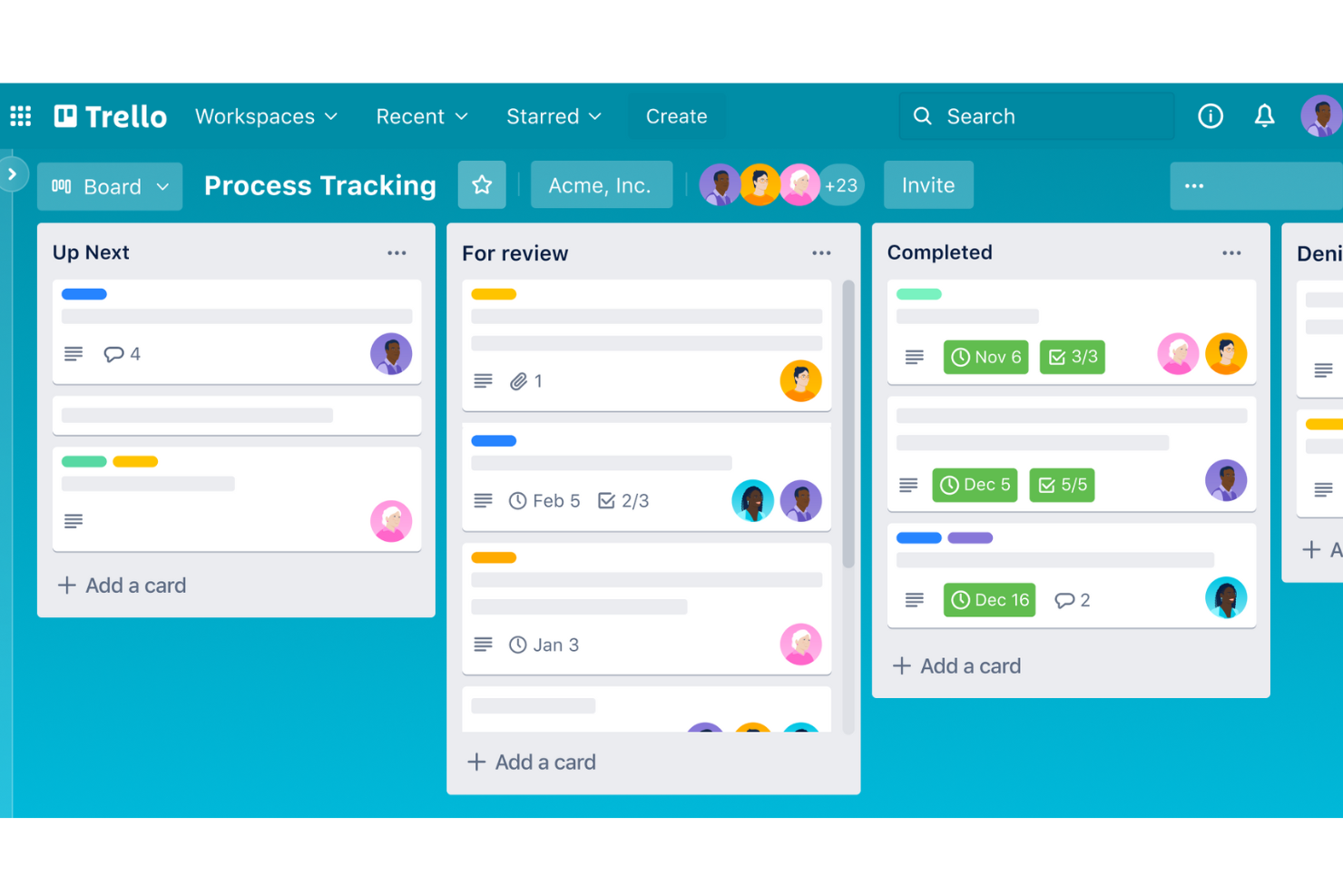 Trello screenshot - 10 beste projectmanagementsoftware voor videoproductie