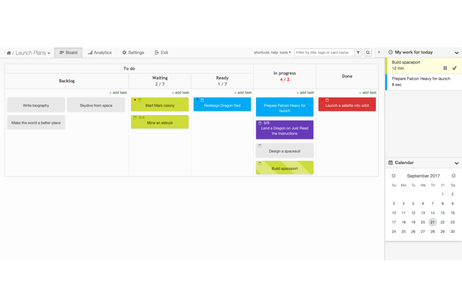 Kanban Tool screenshot - 10 beste TeamGantt-alternatieven voor planning in 2026