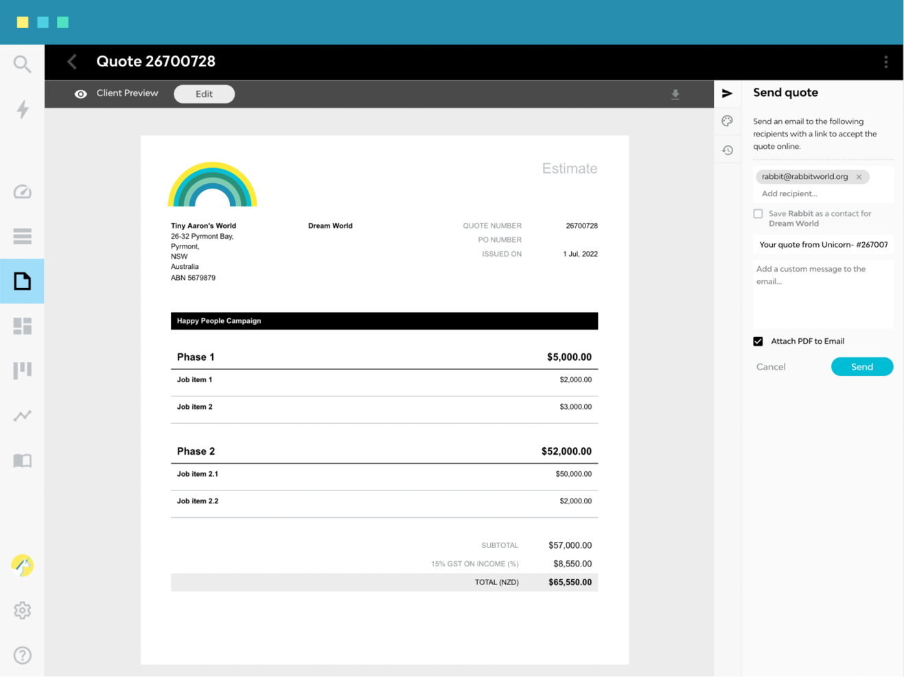 Streamtime screenshot - 10 beste projectmanagementsoftware voor videoproductie