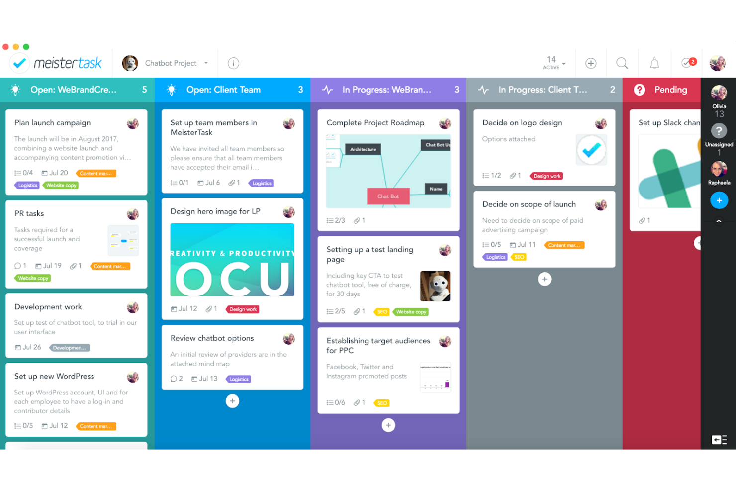 MeisterTask screenshot - 10 beste alternatieven voor Pipefy voor workflowbeheer in 2026