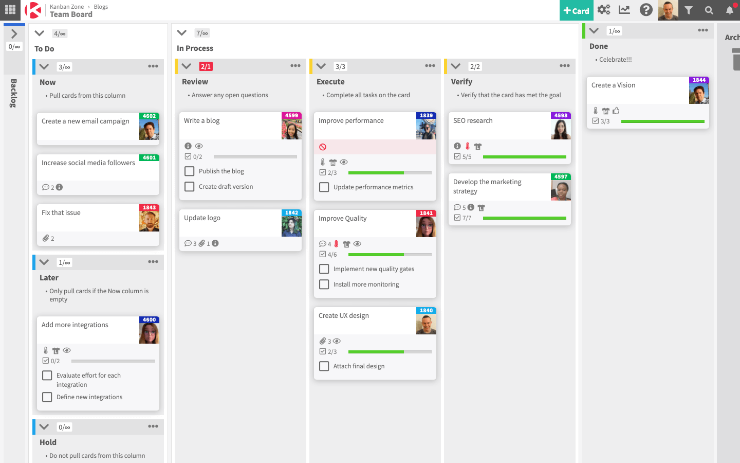 Kanban Zone screenshot - 10 beste Kanban-software om doorlooptijden te verkorten in 2026