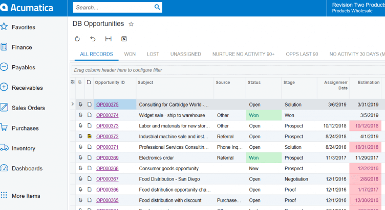 Acumatica screenshot - 10 beste ERP-softwareoplossingen voor bedrijven in 2026