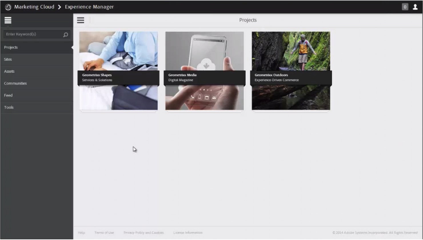 Adobe Experience Manager screenshot - 10 beste software voor digitaal activabeheer voor archieven 2026