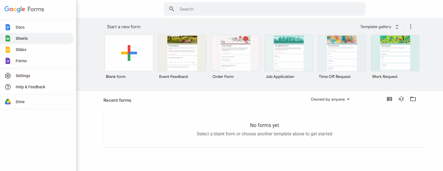 Google Forms screenshot - 10 beste Kintone-alternatieven beoordeeld in 2026