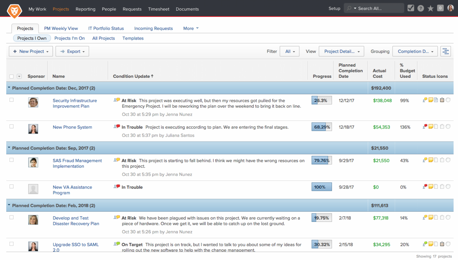 Adobe Workfront screenshot - 10 beste projectmanagementsoftware die met Slack integreert 2026