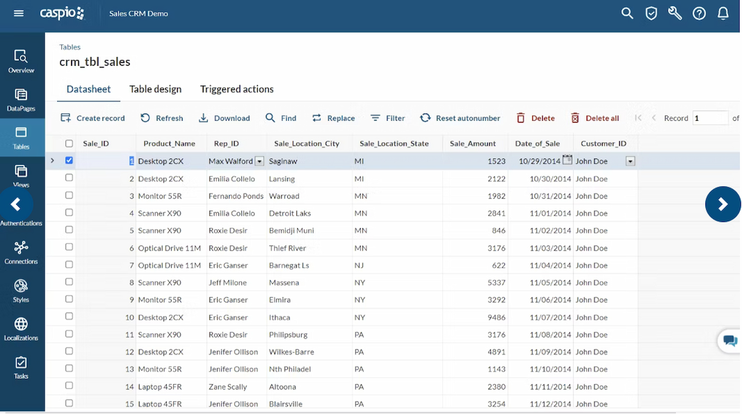 Caspio screenshot - 10 beste Quickbase-alternatieven voor projectteams in 2026
