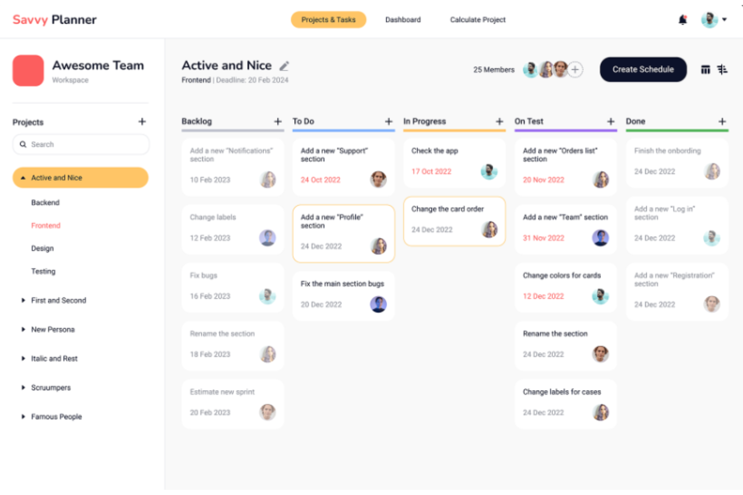 Savvy Planner screenshot - 10 beste ProofHub-alternatieven beoordeeld in 2026