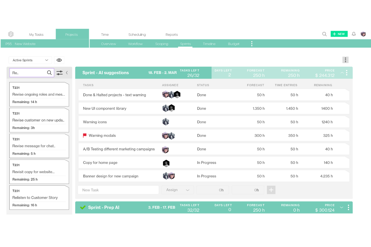 Forecast screenshot - 10 beste softwareprogramma’s voor projectbudgetten beoordeeld in 2026