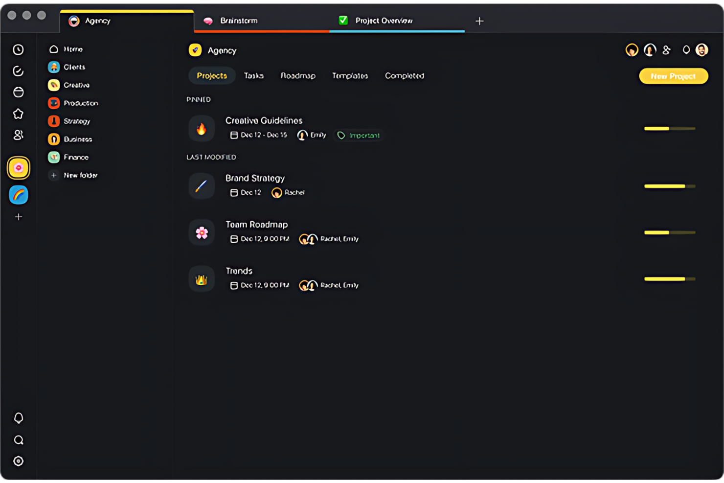 Taskade screenshot - 10 beste alternatieven voor Notion in 2026