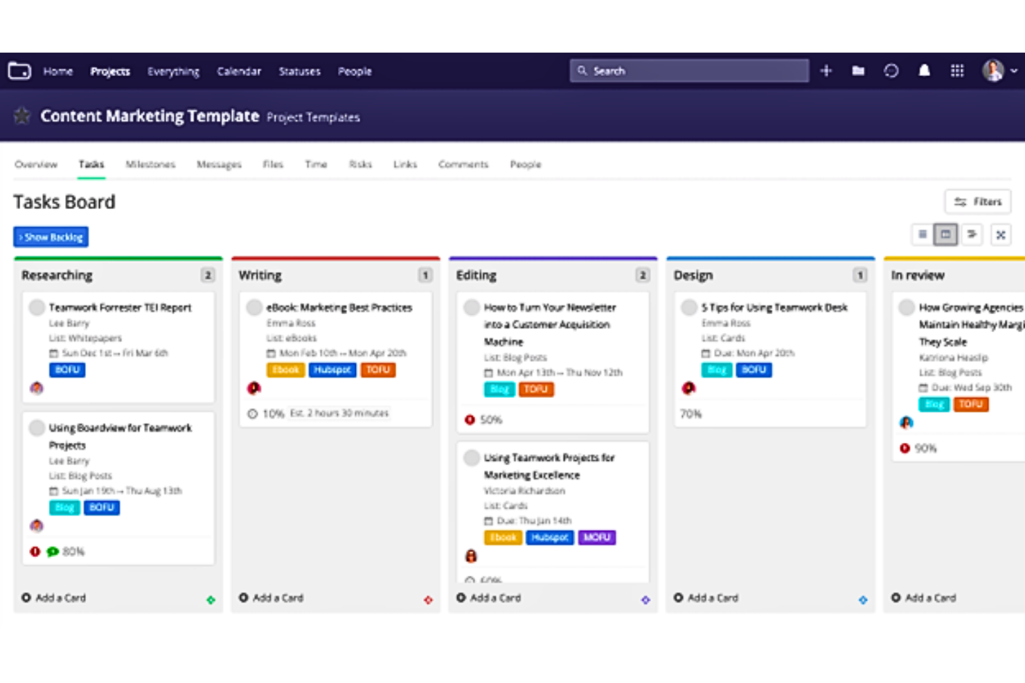 Teamwork.com screenshot - 10 alternatieve tools voor Process Street voor workflows in 2026