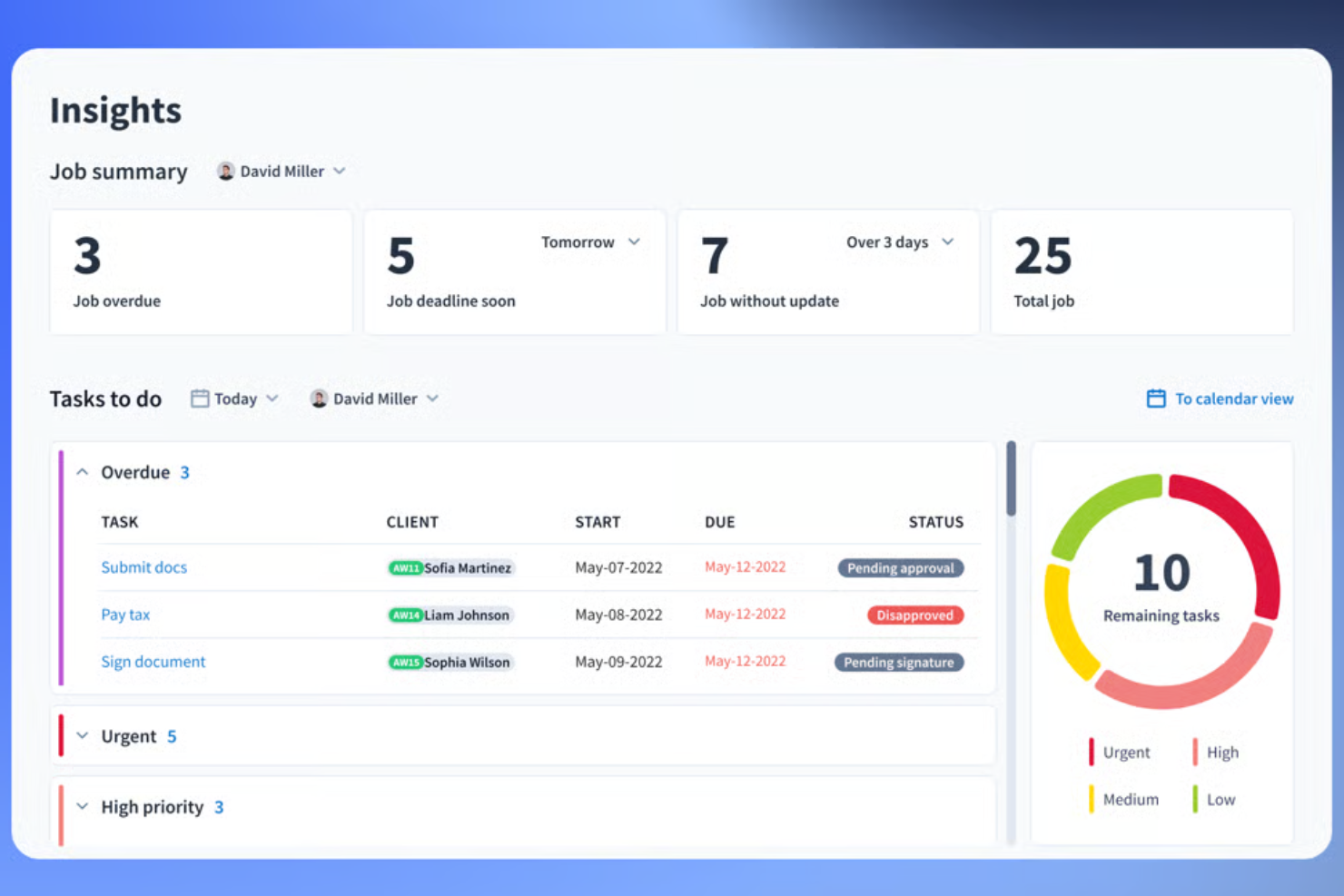 TaxDome screenshot - 10 beste software voor projectmanagement in de boekhouding voor 2026