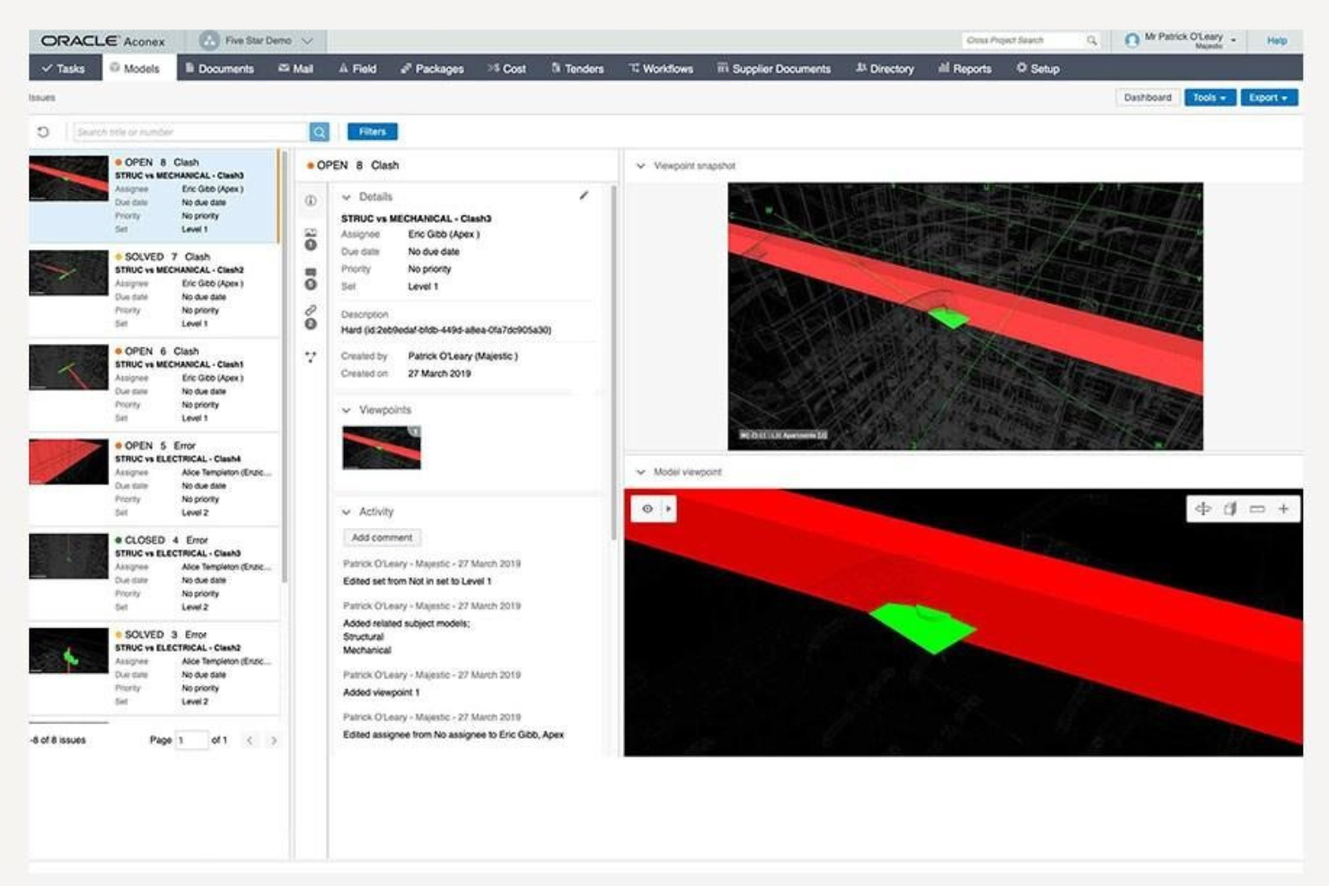 Oracle Aconex screenshot - 7 beste keuzes voor software voor kapitaalprojectbeheer voor 2026