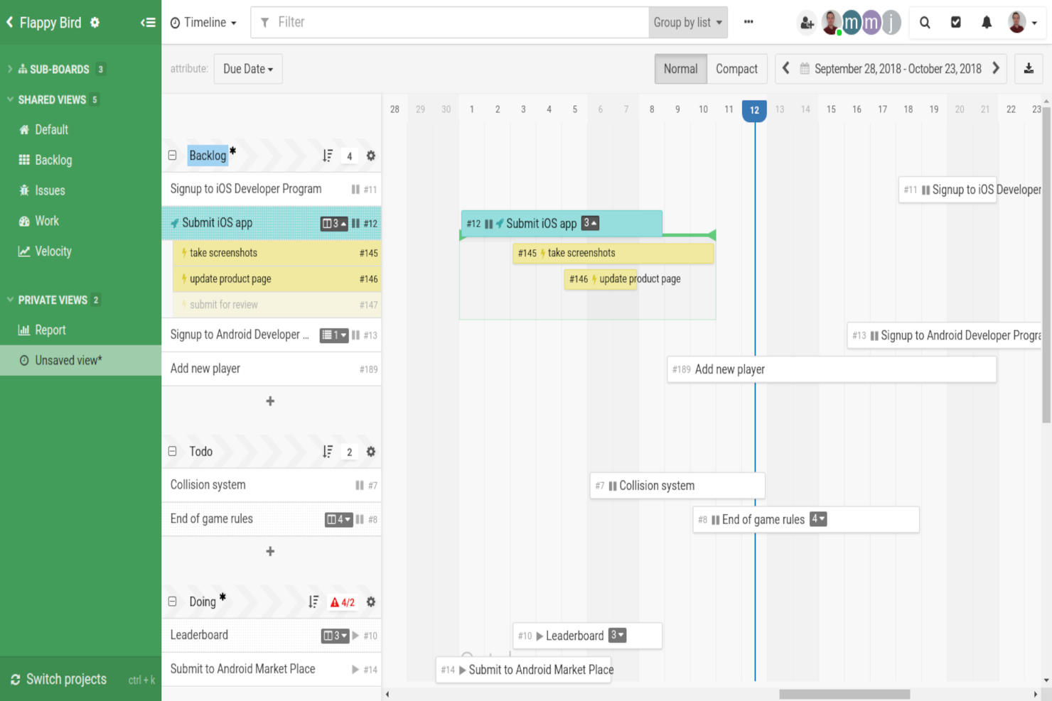 Kantree screenshot - 10 beste software voor projectroutekaarten voor strategische planning in 2026