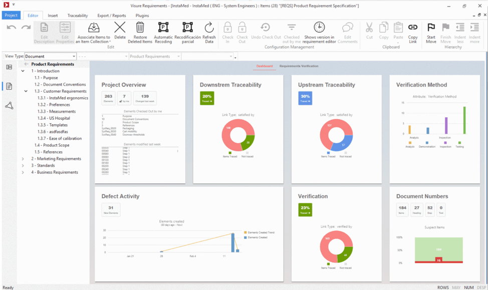 Visure Requirements screenshot - 10 Beste tools voor eisenbeheer beoordeeld voor 2026